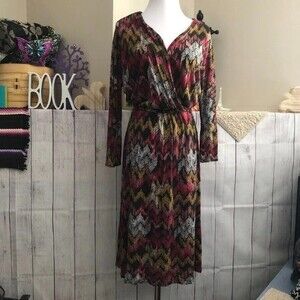 Old Navy sz S Zig Zag Faux Wrap Dress